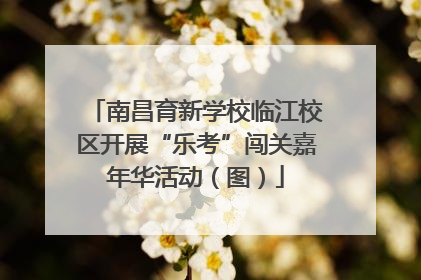 南昌育新学校临江校区开展“乐考”闯关嘉年华活动（图）