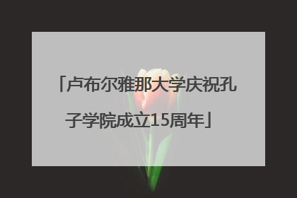 卢布尔雅那大学庆祝孔子学院成立15周年