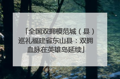 全国双拥模范城（县）巡礼福建省东山县：双拥血脉在英雄岛延续