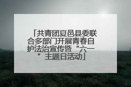 共青团夏邑县委联合多部门开展青春自护法治宣传暨“六一”主题日活动