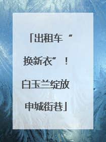 出租车“换新衣”！白玉兰绽放申城街巷