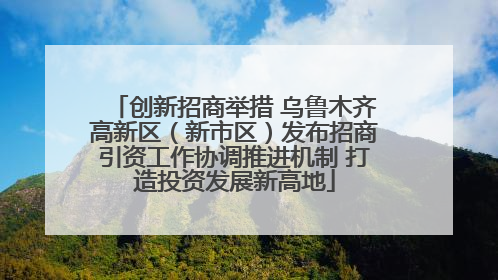 创新招商举措 乌鲁木齐高新区（新市区）发布招商引资工作协调推进机制 打造投资发展新高地