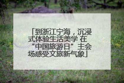 到浙江宁海，沉浸式体验生活美学 在“中国旅游日”主会场感受文旅新气象