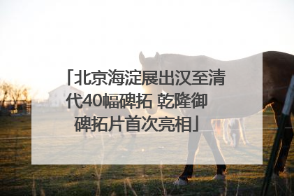 北京海淀展出汉至清代40幅碑拓 乾隆御碑拓片首次亮相