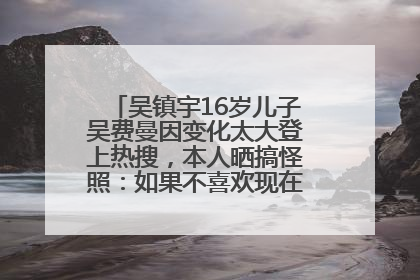 吴镇宇16岁儿子吴费曼因变化太大登上热搜，本人晒搞怪照：如果不喜欢现在的我可以离开