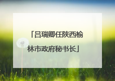 吕瑞卿任陕西榆林市政府秘书长