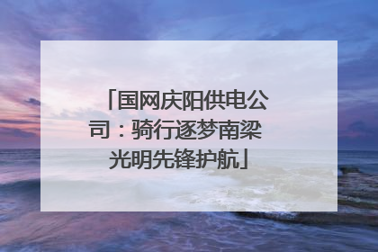 国网庆阳供电公司：骑行逐梦南梁 光明先锋护航