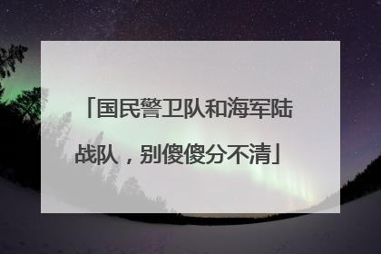 国民警卫队和海军陆战队，别傻傻分不清