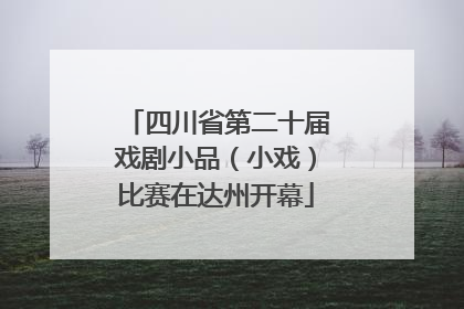 四川省第二十届戏剧小品（小戏）比赛在达州开幕