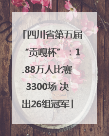 四川省第五届“贡嘎杯”：1.88万人比赛3300场 决出26组冠军