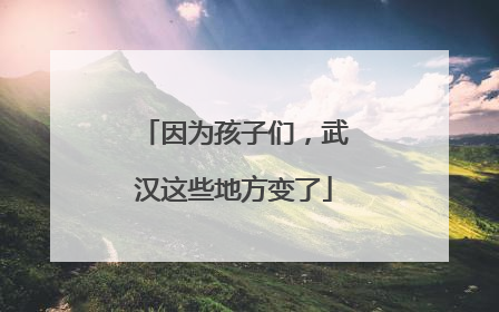 因为孩子们，武汉这些地方变了