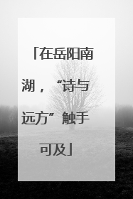 在岳阳南湖，“诗与远方”触手可及