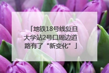地铁18号线复旦大学站2号口周边道路有了“新变化”