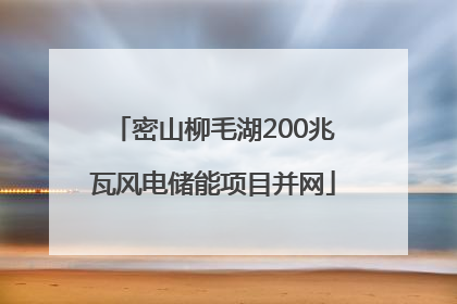 密山柳毛湖200兆瓦风电储能项目并网