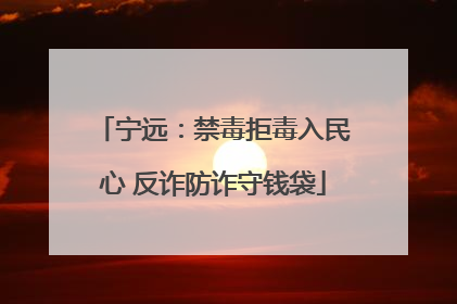 宁远：禁毒拒毒入民心 反诈防诈守钱袋