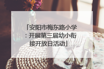 安阳市梅东路小学：开展第三届幼小衔接开放日活动