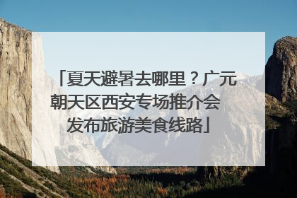 夏天避暑去哪里？广元朝天区西安专场推介会 发布旅游美食线路