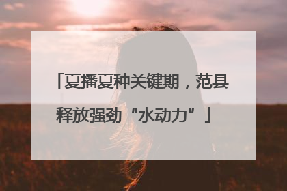 夏播夏种关键期，范县释放强劲“水动力”