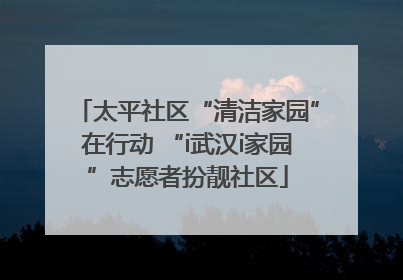 太平社区“清洁家园”在行动 “i武汉i家园”志愿者扮靓社区