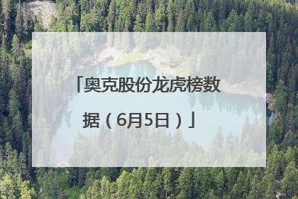 奥克股份龙虎榜数据（6月5日）