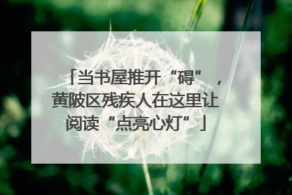 当书屋推开“碍”，黄陂区残疾人在这里让阅读“点亮心灯”