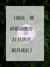 德化：教研联动聚合力 共思共研共成长