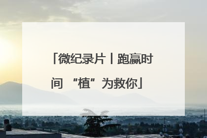 微纪录片丨跑赢时间 “植”为救你