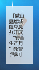 微山县驩城镇应急办开展“安全生产月”教育活动