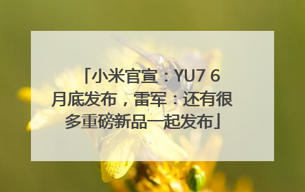 小米官宣：YU7 6月底发布，雷军：还有很多重磅新品一起发布