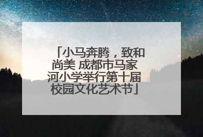 小马奔腾，致和尚美 成都市马家河小学举行第十届校园文化艺术节