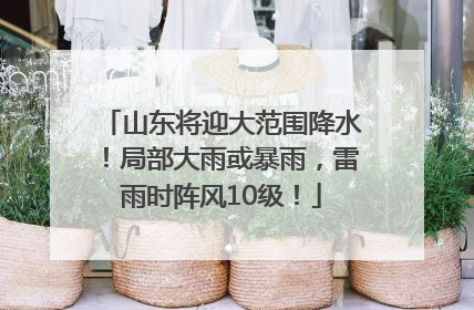 山东将迎大范围降水！局部大雨或暴雨，雷雨时阵风10级！