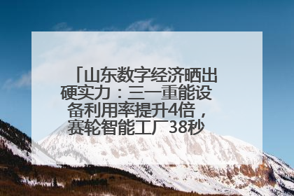 山东数字经济晒出硬实力：三一重能设备利用率提升4倍，赛轮智能工厂38秒生产一条轮胎