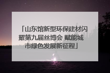 山东馆新型环保建材闪耀第九届丝博会 赋能城市绿色发展新征程