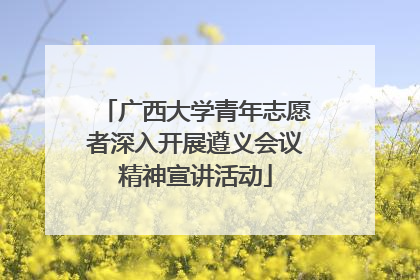 广西大学青年志愿者深入开展遵义会议精神宣讲活动