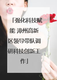 强化科技赋能 漳州高新区领导带队调研科技创新工作