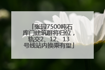 张园7500吨石库门建筑群将归位，轨交2、12、13号线站内换乘有望