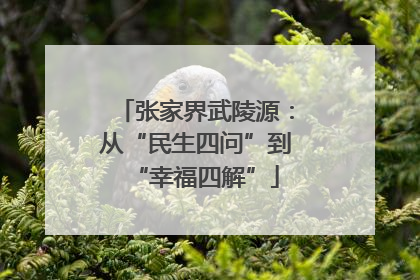 张家界武陵源：从“民生四问”到“幸福四解”