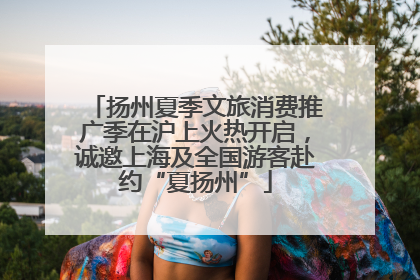 扬州夏季文旅消费推广季在沪上火热开启，诚邀上海及全国游客赴约“夏扬州”