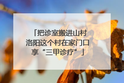 把诊室搬进山村 洛阳这个村在家门口享“三甲诊疗”