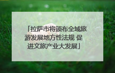 拉萨市将颁布全域旅游发展地方性法规 促进文旅产业大发展