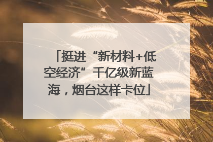挺进“新材料+低空经济”千亿级新蓝海，烟台这样卡位
