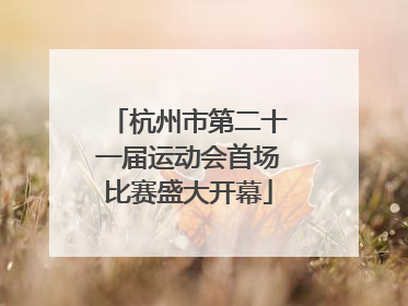 杭州市第二十一届运动会首场比赛盛大开幕