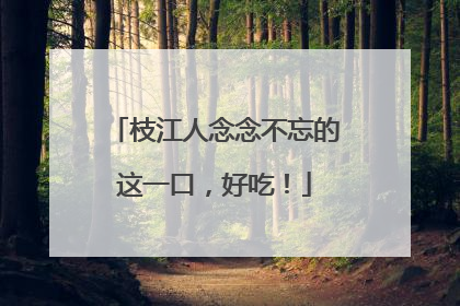 枝江人念念不忘的这一口，好吃！
