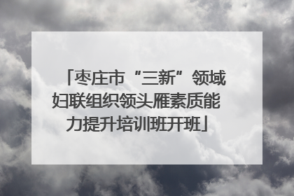 枣庄市“三新”领域妇联组织领头雁素质能力提升培训班开班