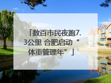 数百市民夜跑7.3公里 合肥启动“体重管理年”