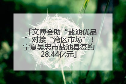 文博会助“盐池优品”对接“湾区市场”！宁夏吴忠市盐池县签约28.44亿元