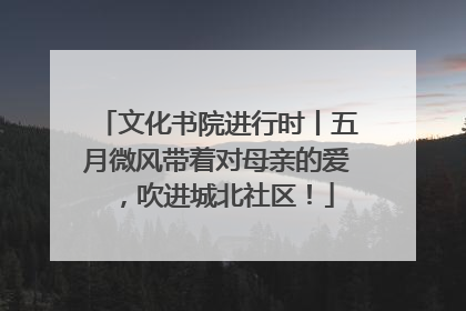 文化书院进行时丨五月微风带着对母亲的爱，吹进城北社区！