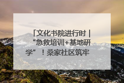 文化书院进行时｜“急救培训+基地研学”！桑家社区筑牢居民健康防线