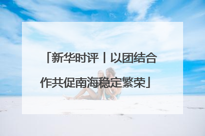 新华时评丨以团结合作共促南海稳定繁荣