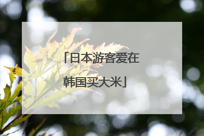 日本游客爱在韩国买大米